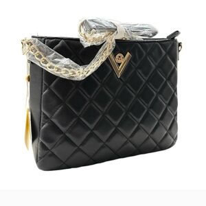 Valentino Orlandi. Cross-body Quilted Bag. Vegan Leather. MSRP $278. NWT